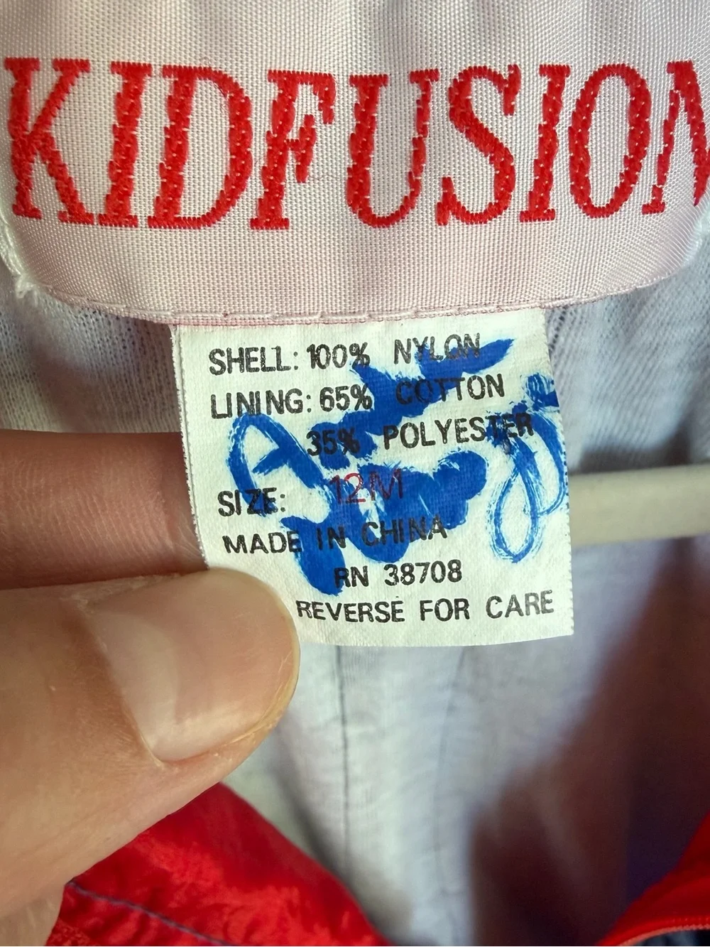 Vintage Red, White & Blue Kids Jacket and Pants Windbreaker Set